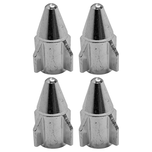 cyclingcolors 4 tapas de válvula tipo cohete de aluminio para válvulas Schrader en bicicleta, motocicleta, coche, quad y patinete eléctrico, plateadas