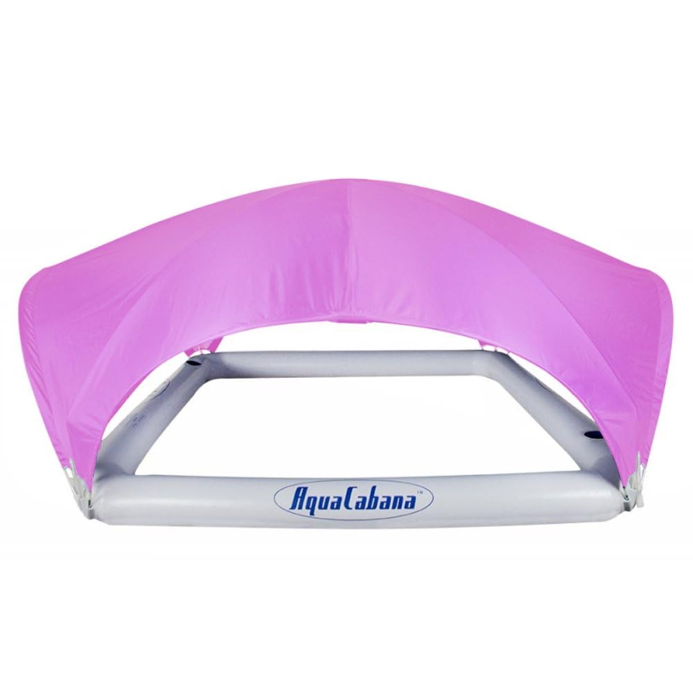 AquaCabana, World's Only All Day/All Way Shade Float Cabana for Pools, Beaches, Lakes and Rivers Color Blue (Pink)