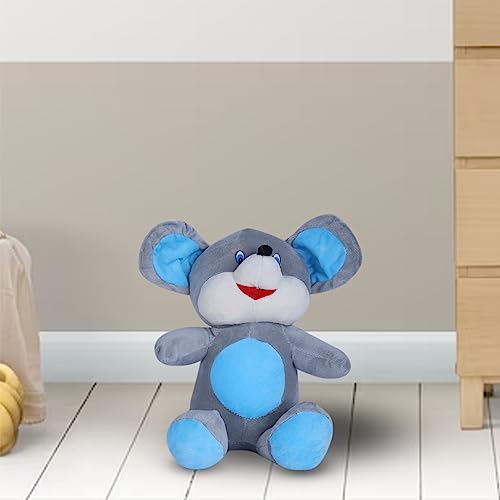 Image of TEDSTREE Skin Friendly Ultrasoft 35cm Mouse Soft Toys Animal Plush Toy, Stuffed Lovable Huggable Cute Soft Toy for Kids /Boys /Girls /Birthday Gift (Gray Color)