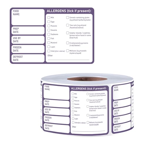 Allergen Labels Food Allergen Labels Stickers 500 Pack Strong Adhesive
