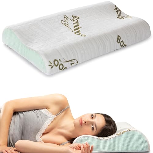 Flowen Cuscino Cervicale Memory Foam per Dormire...