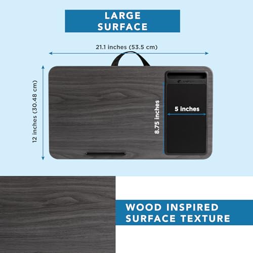 image for LAPGEAR Home Office Lap Desk with Device Ledge, Mouse Pad, and Phone H