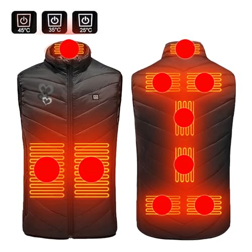 maisdgop Heated Vest Women Men 9 Heated Zones Winter Hiking Vests Lightweight Heating Vest Battery Pack Not Included2