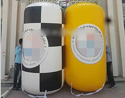Inflatable Commercial 0.7mm PVC Swimming Water Barrier Racing Marker Buoy New (Size: Small - 3x2ft.)