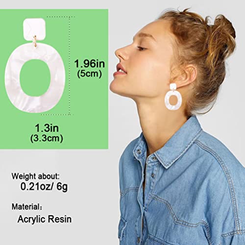 Cibirich Acrylic Earrings For Women Multicolor Resin Earrings For Girl Statement Dangles Drop Earrings #TOP2