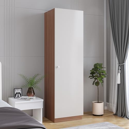 Image of FURNEASER Fanciable Engineering Wood Wardrobe Almirah for Clothes with 1 Door | Single Door Cabinet Closet Organizer | Cupboard for Bedroom Living Room | 43 x 42 x 180 CM