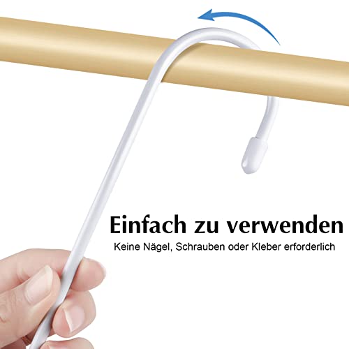 JatilEr 6 Stück 25 cm S Haken Groß Extra lange, Weiß Metallhaken Haken für Blumenampel S-Form Hängende Korbhaken Heavy Duty Pflanzenhaken für Pflanze, Vogelhaus, Vogelfutterspender, Laternen, Schrank