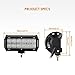 Auxbeam LED Light Bar 7Inch 36W Flood Led Off Road Driving Lights LED Work Lights Waterproof for Jeep Off-Road SUV Truck Car ATVs Boats (2 PCS)
