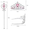Vicloon Elsa 2 Pièces Cadeau Set,Princesse Inclus Couronne avec Baguette Magique - Dress Up Accessoires de Filles pour Carnaval #1