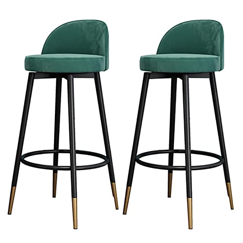Ensemble de 2 tabourets de bar robustes de 75cm avec capacité de 440 Lbs vert - 2