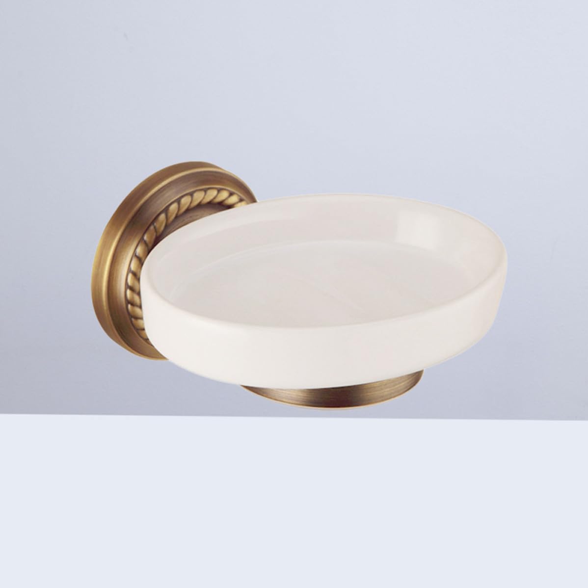 Jabonera de Cobre y Cerámica Vintage de Pared para Baño