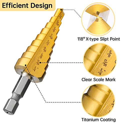 IRONANT HSS Step Drill Bit Set