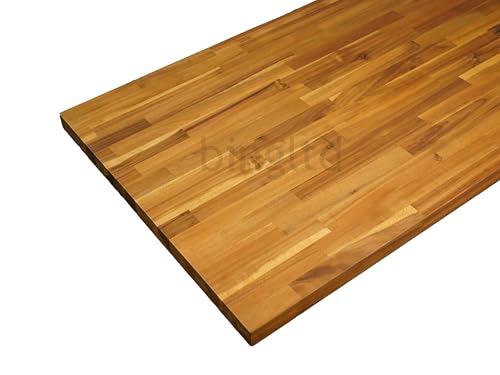 bingltd- 10 ft x 25 in x 1.5 in Acacia with Oil Solid Wood Butcher Block Countertop With Square Edge