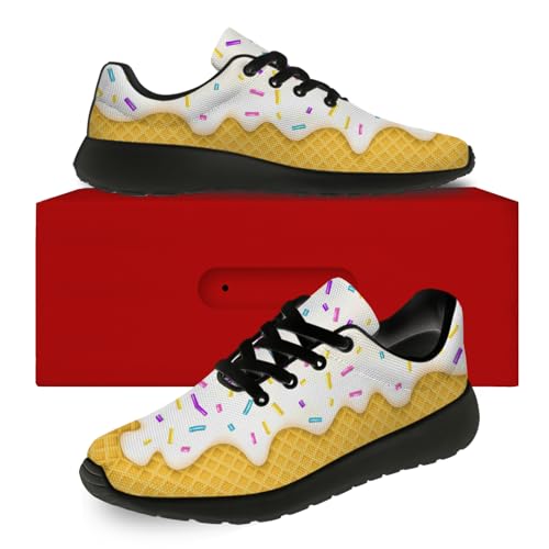Women's Men's Ice Cream Print Running Shoes Lightweight Tennis Shoes Walking Athletic Sneakers Gifts for Boyfriend Girlfriend2