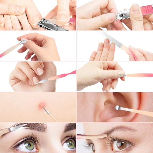 Manicure Set Nail Clippers Kit, 10Pcs Pedicure Set Personal Care Tools, Portable Nail Grooming Kit with Travel Storage Case, Manicure Set for Women Men Gift Set - Image 5