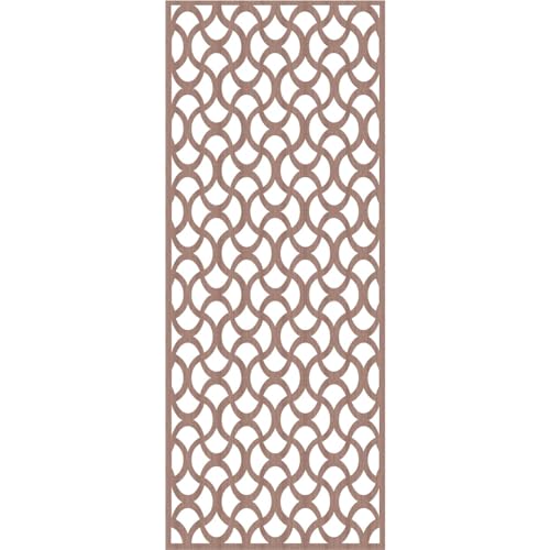 Image of Resort Decorative Pierced Fretwork Wood Wall Panels, 37 3 /8 inchW x 94 3 /8 inchH x 3 /8 inchT, Walnut