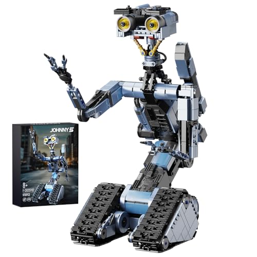 Millionspring Johnny 5 Robot Building Block Set Versión de Motor con Control Remoto, Figuras de Circuito Abierto Corto, Juguetes Modelo, Stem Robot Technic Toy Regalos para Niños, Adultos (1176 pcs) Millionspring Johnny 5 Robot Building Block Set Versión de Motor con Control Remoto, Figuras de Circuito Abierto Corto, Juguetes Modelo, Stem Robot Technic Toy Regalos para Niños, Adultos (1176 pcs)