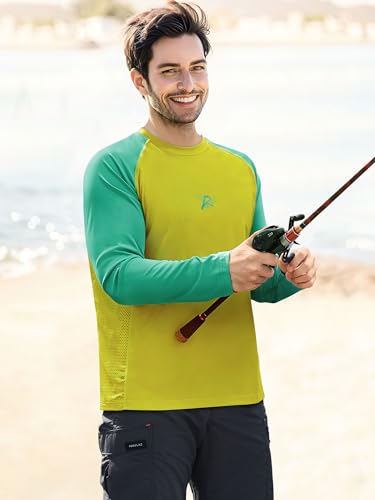 Rodeel Men's Fishing Shirts for Men Long Sleeve Wicking Fabric UPF 50 Sun Protection Performance Shirt4