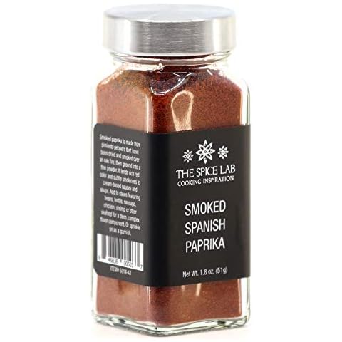 The Spice Lab Smoked Paprika Powder - High Color ASTA 120+ - 1.8 oz. French Jar – Premium Gourmet Spanish Paprika Powder - Vegan All Natural Kosher Non GMO Gluten Free Spice – Rich in Antioxidants Cover