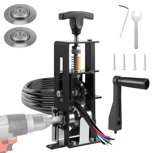 Nastopee Maquina Pelacables 1-30Mm,Pelacables Electricista Automático para Cables,con Manivela,Cable Maquina De Pelar,Pelador De Cables Electricos para Reciclaje