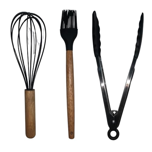 Jogo de Cozinha de Silicone 7 Peças Preto