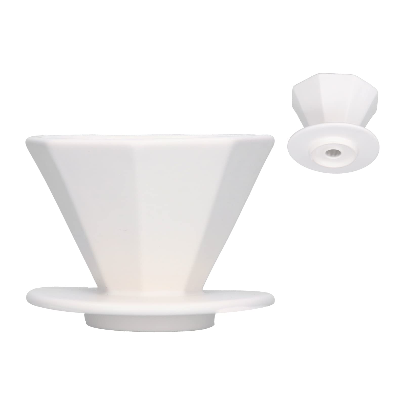 Muiltvoe Pour Over Coffee Dripper for Slow Brewing,Ceramic Cone Coffee Filter Cup for Home, Cafe, Restaurants(black)