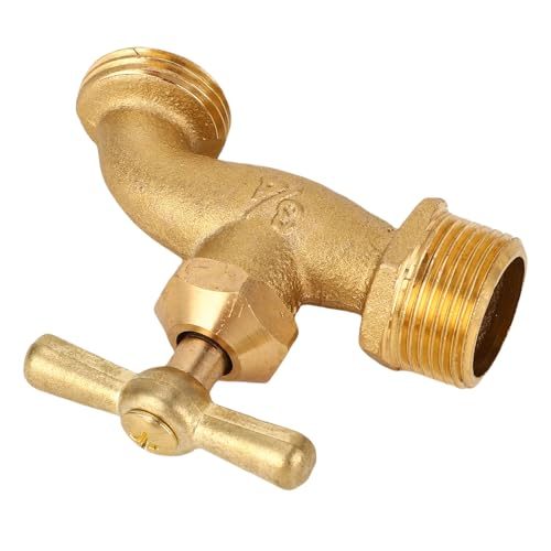 FAUOSWUK Robustes G3/4-Zoll-Gartenventil mit Gebogener Nase aus Messing für den Gewerblichen Einsatz – Miniatur