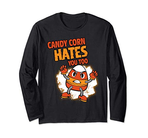 Candy Corn Halloween Candy | Candy Corn Hates You Too Manga Larga