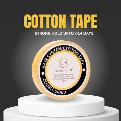 Image of Ultra Hold Waterproof Cotton Hair Patch - Double-Sided Wig Tape Roll (1 inchx5 Yards /5 Meters) Strong Hold for Hair Systems Invisible, Unisex Wig & Hair Patch for Men & Women
