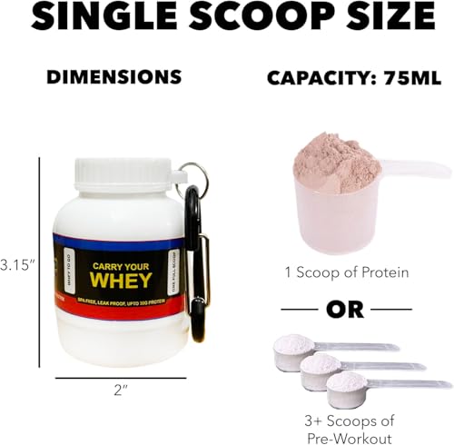 Image of (NEW 2025) Wheey Bottle Combo Small Whey Portable Protein Supplement Powder Carrying Funnel and Container with Key-Chain Bottle Protein /Powder Carrying Funnel 30 ml Flask (Pack Of 3)