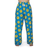 BRIEF INSANITY Lounge Pajama Pants for Men and Women| Smiley Face Pattern Icon Happy Face Print Bottoms - Comfy, Ultra Soft, Novelty Loungewear (Smiley Face Pants, X-Large)