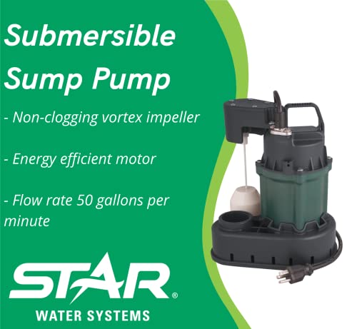 H2O Pro 1/3 Hp Cast Iron Submersible Sump Pump - Engineered By Zoeller #TOP1
