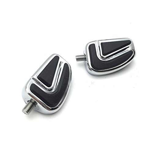 HTTMT MT216-091 X2-2 PCs Chrome AirFlow Groove Shifter Peg Compatible with Harley Davidson Tri Glide Ultra VRSCA V Rod VRSCA FXWG Dyna V-Rod Super Glide FXD Sportster 1200 Heritag