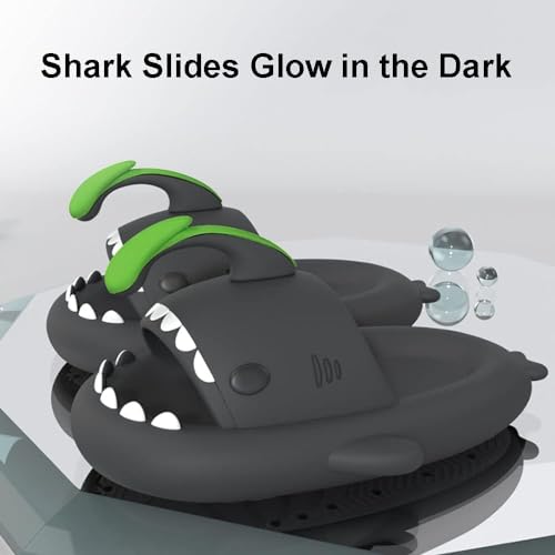2025 Unisex Shark Slides, Novelty Cloud Shark Slippers for Women and Men Pillow Slippers, EVA Anti-Slip Quick Drying Shark Sliders3