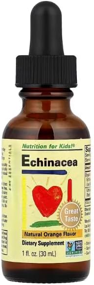 Echiinacea for Kids, Liquid Supplement, Non-GMO, Gluten-Free, Natural Orange Flavour – 30ml