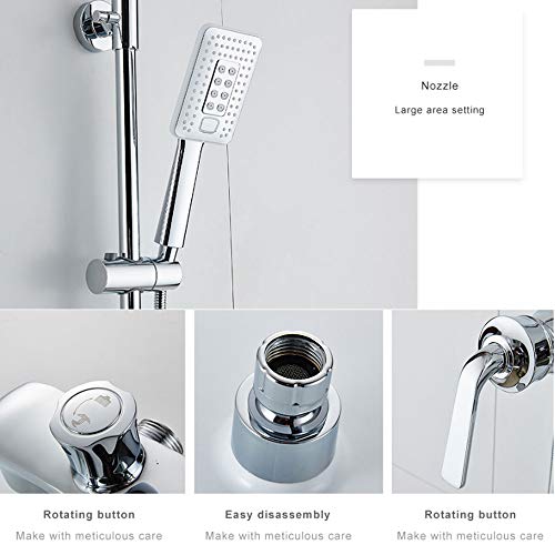 Jeu de douche multifonctionnel à levier unique pour contrôle eau chaude - 6