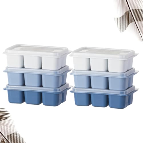 Molde para cubitos de hielo con tapa 6 cavidades 12.5x7.2x3.8 cm miniatura 4
