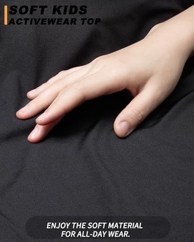 Image of Boys Shirts Athletic Dry Fit Neon T Shirts Short Sleeve Kids Youth Moisture Wicking Quick Dry Sports Training Performance Tee