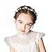 Flower Girl Headpiece White Little Daisy Gold Leaf Faux Pearls Rhinestone Floral Leaves Hair Accessories Girls Bridal Party Wedding