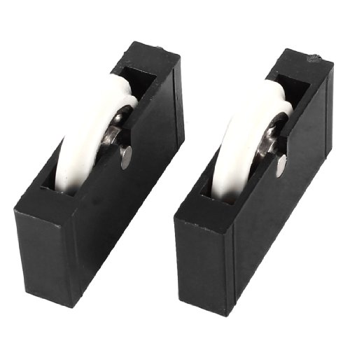 Aexit Tipo T Azulejo Cortador de vidrio Piezas de repuesto Plástico Rodillo de la rueda (model: K9842IIIVII-7305LP) Negro 2 piezas