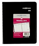 DayMinder Weekly Planner 2015, Wirebound, 6.88 x 8.75 Inch Page Size, Black (G590-00)
