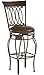 Hillsdale Montello 32-Inch Swivel Bar Stool, Old Steel Finish with Faux Brown Leather