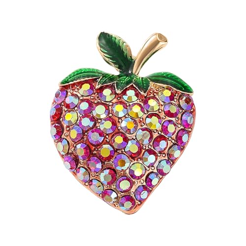 Rhinestones Embellished Fruit Brooch Pin for Women Clothing Enhancement for Fashion Accessories Backpack Pin