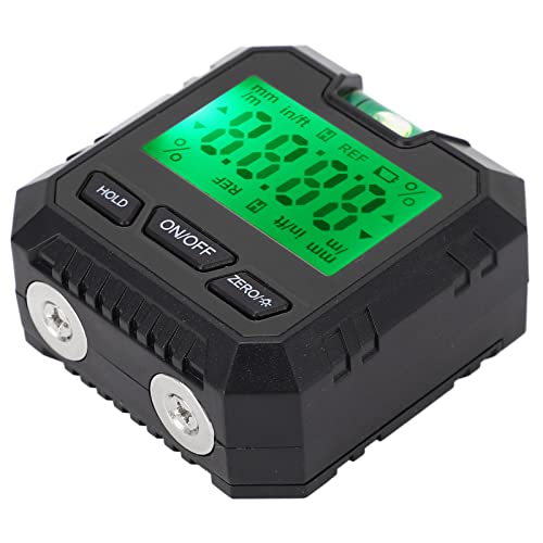 TOPINCN Electronic Angle Finder, Digital Level Box with Multifunctional Data Block for Locating Machine Tools (Black)