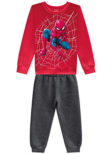 Conjunto Blusão e Calça Jogger Spider Man, Brandili, Meninos, Maça Do Amor, 4