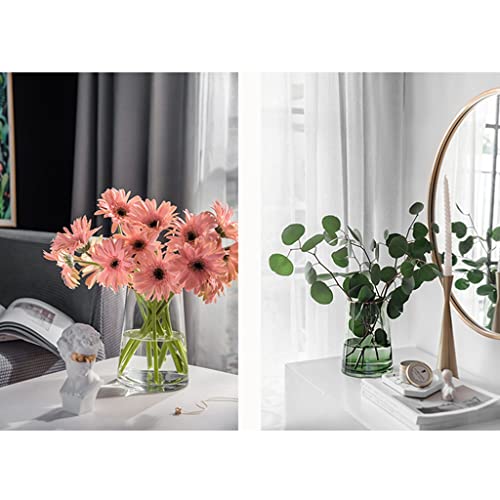 Grand vase transparent moderne or et blanc pour décoration de maison