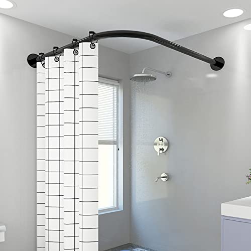 Tringle à rideau de douche télescopique sans perçage pour protection de salle de bain