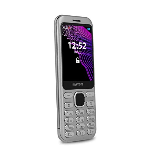 MP myPhone Maestro Téléphone Portable Senior Débloqué avec Grandes Touches, Dual-SIM, Appareil Photo, Lampe Torche, Bluetooth - Silver