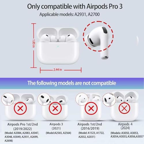 Image of Football Case for Apple AirPods Pro 3, Fits 2025 Charging Case A3122, Cute PU Leather Cover with Keychain, Brown