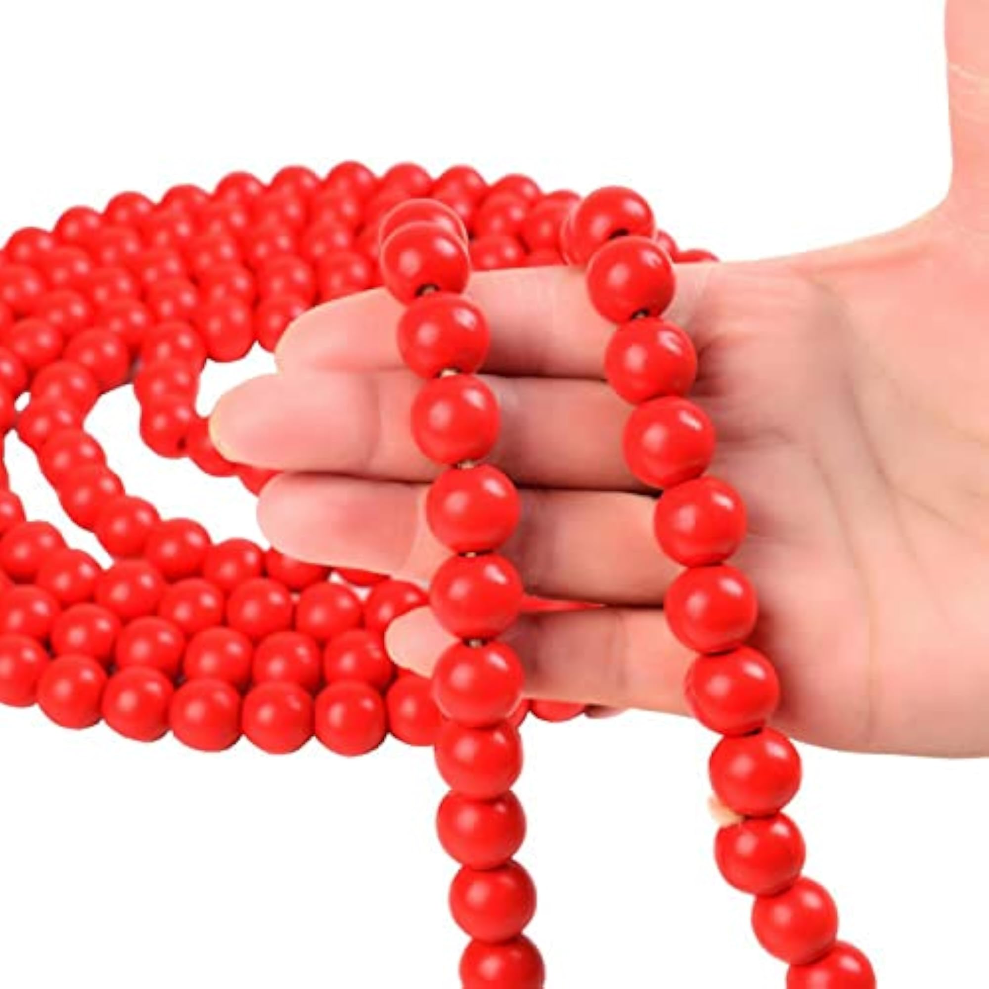 Christmas Wooden Beads Garland Home Decor for Window